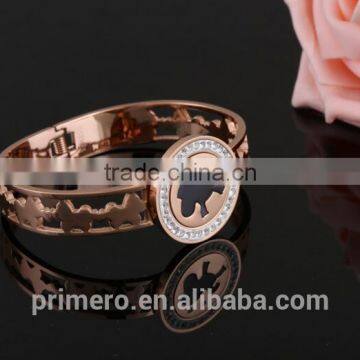 New Fashion Lucky Horse Female Bangle Rose Gold Bracelet For Women photo-4