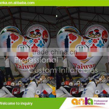 Commercial inflatable heart shape helium balloon for event