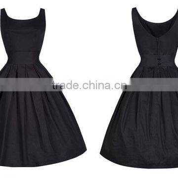 Women's Vintage Clothing Cotton Umbrella Swing Rockabilly Dress photo-5