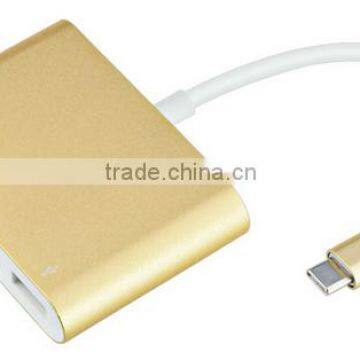 usb c hub digital av multiport adapter type c to usb3.0 + vga + type c adapter