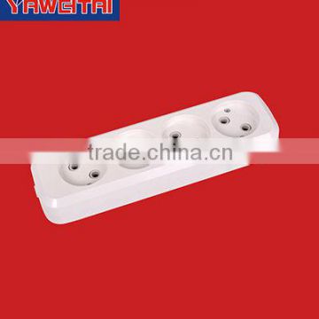 russia/european style extension socket 4 gang /ABS material