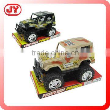 Plastic friction army vehicle toy for child