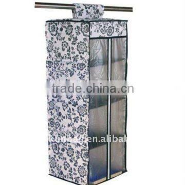 Fashion fabric polyester home storage hanging bag with door