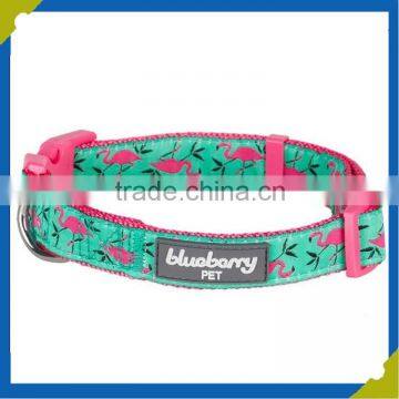 Wholesale colorful cutom jacquard logo Adjustable Small Large Dog Collar manufacturer