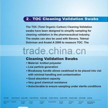 TOC cleaning validation Swabs ,Sampling swab , polyester swab