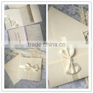 high quality ivory lovely wedding invitations card