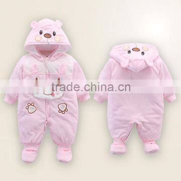 baby clothes Micro Fleece long sleeve baby romper with cap shoes