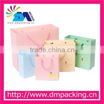 colored christmas paper small gift packing carry bag