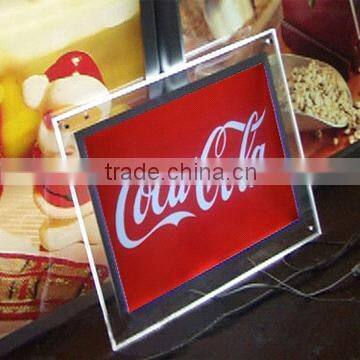 custom acrylic led edge lit sign photo picture frame