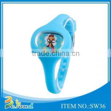 Fancy hot sale beautiful crazy selling promotion silicone band watch