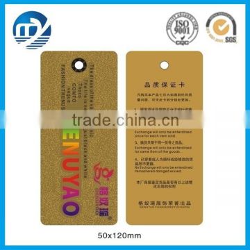 Wholesale customized kraft paper hang tag with eyelet