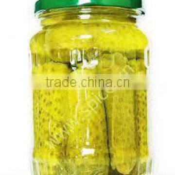 canned cucumber in glass jar 720ml