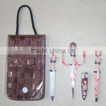 4PCS Promotion Gift Travel Manicure Set With Girl's Design