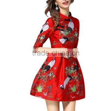 Clothing Brand in China Online Shop Fashion Woman Small Mandarin Collar Chinese Dresses Short Puffy Prom Dresses photo-3