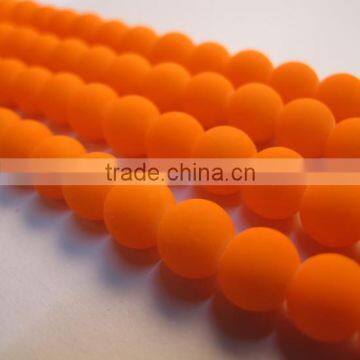 6mm round neon color beads in bulk,Glass Beads YZ011