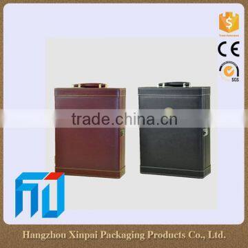 Wholesale 2 Bottles Fancy With Tools Leather Wine Boxes