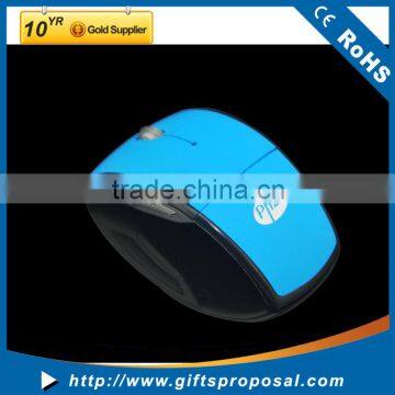 Folding 2.4G Wireless Mouse for Computer with Customized Logo Printing and Package