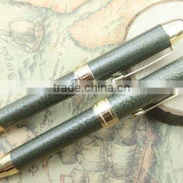 Hot sell crocodile leather fountain pen for high end business gift