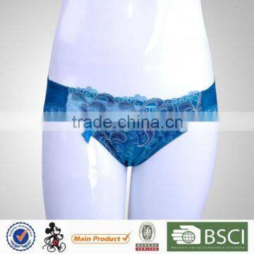 Customized Comfortable Unique Design Young Lady Blue Womens Panties For Men