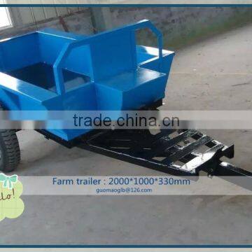 Mini farm walking tractor trailer of 2000*1000mm