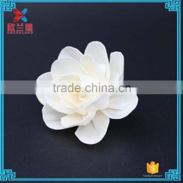 Fashion design handmade 8cm sola wood opened rose flower for fragrance diffuser