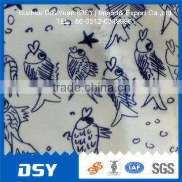 100%polyester fish printing fabric/380T polyester taffeta from suzhou