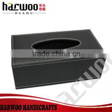 Beauty tissue box covered pu for home and office