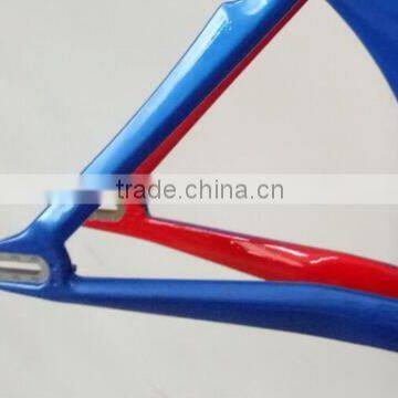 MeyerGlobal Blue British Flag Carbon Fixed Gear Frame Single Speed Oem Carbon Fiber Track Bike Frame T700 + T800 Toray