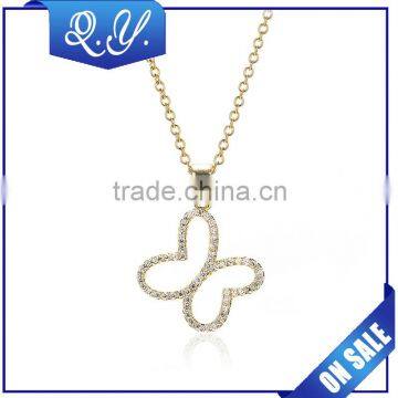 Gold Butterfly Pendant Jewelry Perfect Design Jewelry Set Beautiful Necklace