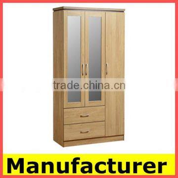 cheap wooden bedroom Wardrobe Closet/KD furniture material factory                        
                                                Quality Choice