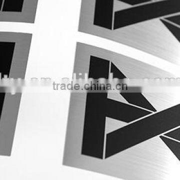 Metallic brushed aluminium stickers (M-A451)