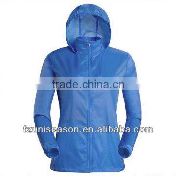 Summer lightweight hooded nylon beach windbreaker