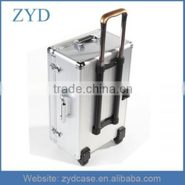 Business Travelling Case With Wheels Trolley Aluminum Briefcase ZYD-LX121211