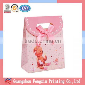 Recyclable Pink Paper Shopping Bag