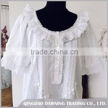 High Quality Embroidered Sleepwear Nightgown photo-3