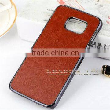 2015 New Arrival Leather Coated Plastic PC Back Case for Samsung Galaxy S6 photo-2