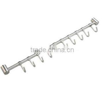 Dual Function Stainless Kitchen Rail With 10 Movable Hooks Hangers photo-4
