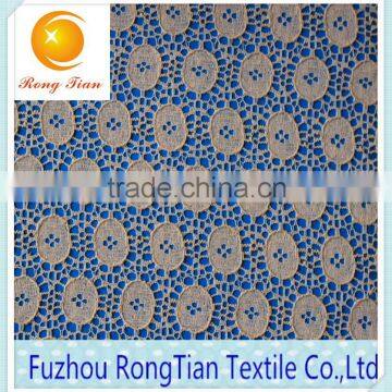 Africa simple style breathable cotton lace fabric for curtains