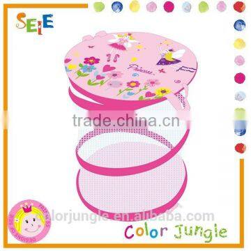 Folding mesh laundry basket with cartoon printing hamper