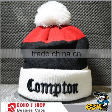 Classic Tight Knitting Beanie Hat Custom Wholesale Winter Beanie Cap with Woven Tags