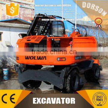 mini wheel excavator 8 ton small excavator for sale