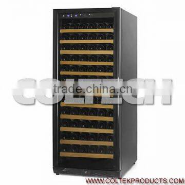 wine refrigerator,122 bottles single zone,PVC door trim