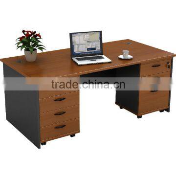 Wholesale laminate office computer desk with double pedestal