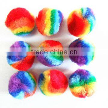 Cat toys 4cm parrot color Acrylic plush pom poms