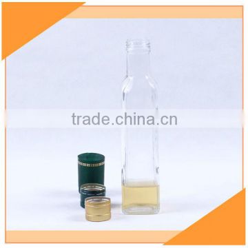 250ml Food Package Clear Square Glass Bottle