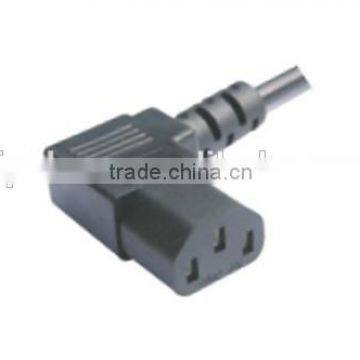 US standard 10A 125V C13 molded angled connector