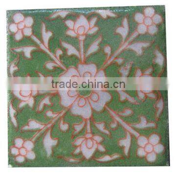 Interior Handmade Blue Pottery Wall Tiles