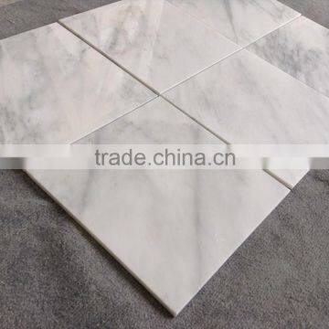 Polished 305mmx305mm Statuary White Marble Bathroom Floor Tile