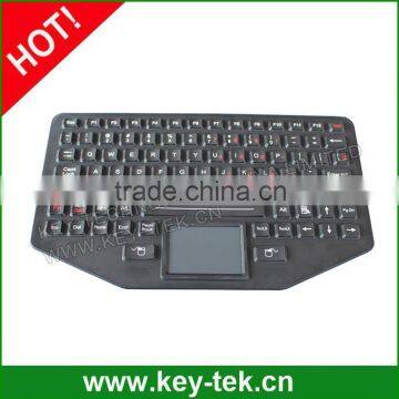Black Rubber Backlit Keyboards With Touch Pad