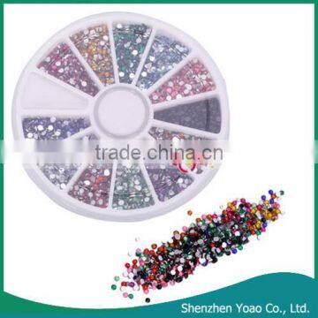 Cheap! 12 Colors 3000pcs Nail Art Crystal Rhinestone for DIY Nail Decoration